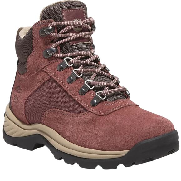 Timberland Women's White Ledge Mid LC W/P Hiking Boot - Med. Red Suede - Size: 8 - Picture 3 of 8